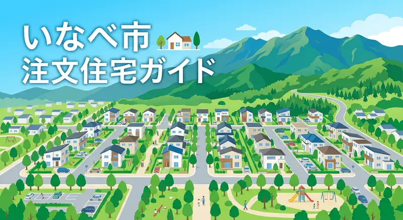 いなべ市の注文住宅エリアと鈴鹿山脈の風景