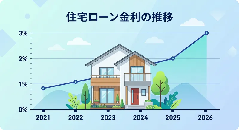 住宅ローン金利の推移を示すグラフ