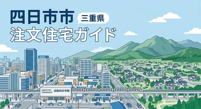 四日市市の都市風景と住宅エリア